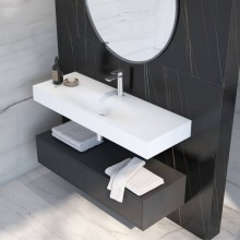 Lavatorio Para Banheiro e Lavabo Modelo Riga 120 Sabbia